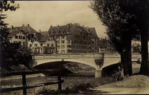 Ak Zürich Stadt Schweiz, Utobrücke