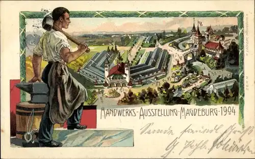 Litho Magdeburg in Sachsen Anhalt, Handwerksausstellung 1904