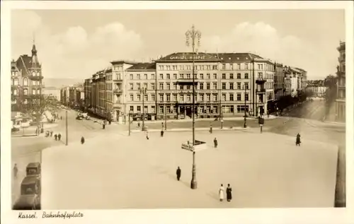 Ak Kassel in Hessen, Bahnhofsplatz, Christl. Hospiz