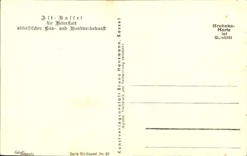 Ak Kassel in Hessen, Untere Kettengasse