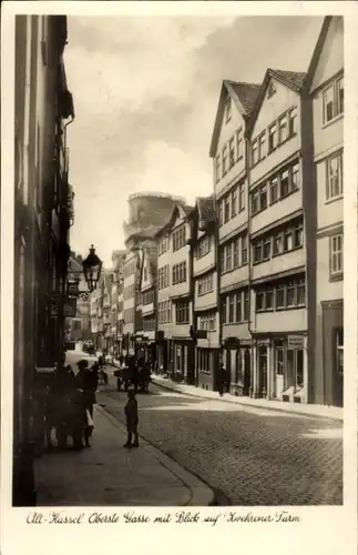 Ak Kassel in Hessen, Oberste Gasse, Zwehrenturm