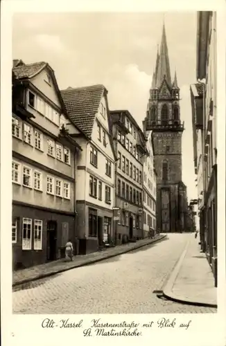 Ak Kassel in Hessen, Kasernenstraße, St. Martinskirche