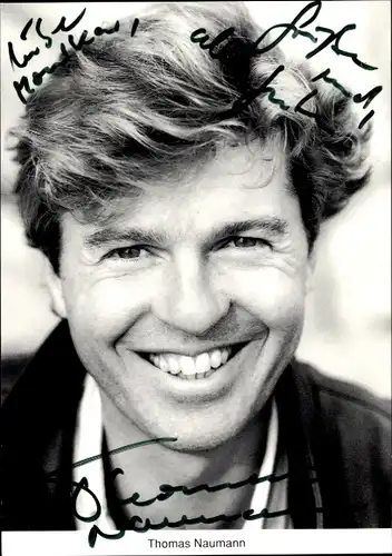 Ak Moderator und Schauspieler Thomas Naumann, Portrait, Autogramm