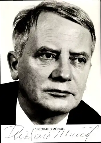 Ak Schauspieler Richard Münch, Portrait, Autogramm