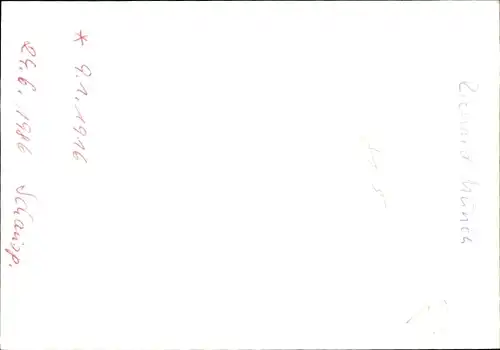 Ak Schauspieler Richard Münch, Portrait, Autogramm