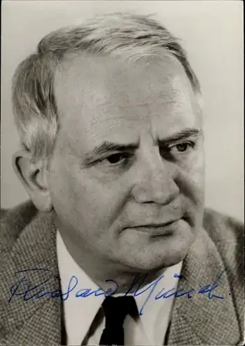 Ak Schauspieler Richard Münch, Portrait, Autogramm