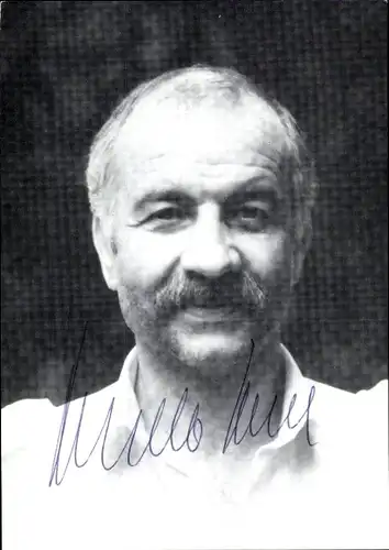 Foto Ak Schauspieler Armin Mueller-Stahl, Porträt, Autogramm