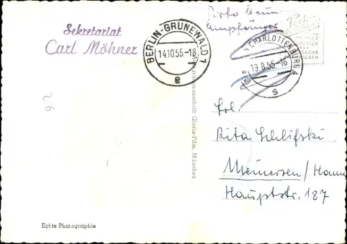 Ak Schauspieler Carl Möhner, Portrait, Autogramm