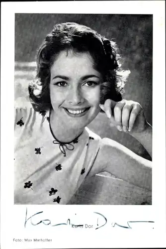 Ak Schauspielerin Karin Dor, Portrait, Autogramm