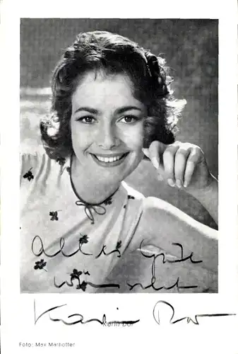 Ak Schauspielerin Karin Dor, Portrait, Autogramm