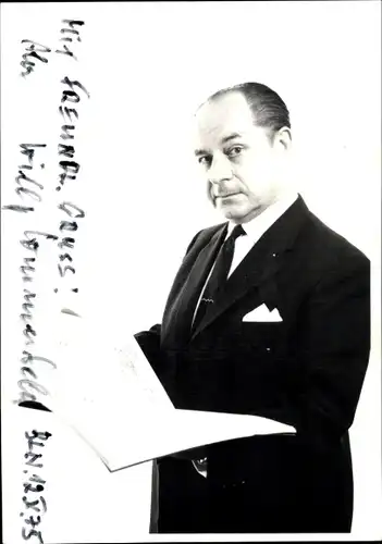 Ak Schauspieler Willy Sommerfeld, Portrait, Autogramm