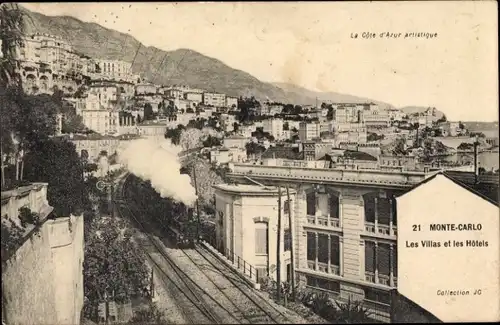 Ak Monte-Carlo Monaco, Die Villen, Die Hotels