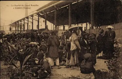 Ak Hanoi Tonkin Vietnam, Der Spaziergang des Großen Buddha