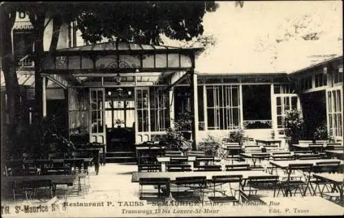 Ak Saint Maurice Charenton Val de Marne, Restaurant, 128 Grande Rue