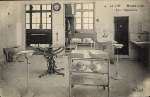 Ak Clichy Hauts de Seine, Krankenhaus Gouin, Operationssaal