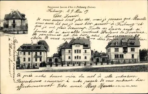 Ak Fribourg Freiburg Stadt Schweiz, Internat Jeanne d’Arc