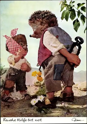 Ak Mecki der Igel, Rasche Hilfe tut not, Zahnschmerzen, Zange