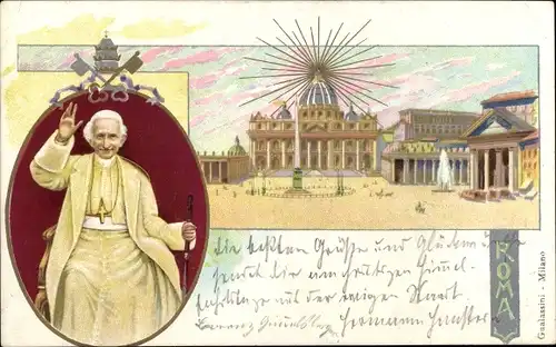 Ak Vatikan Rom Lazio, Papst Leo XIII., Vincenzo Gioacchino Pecci