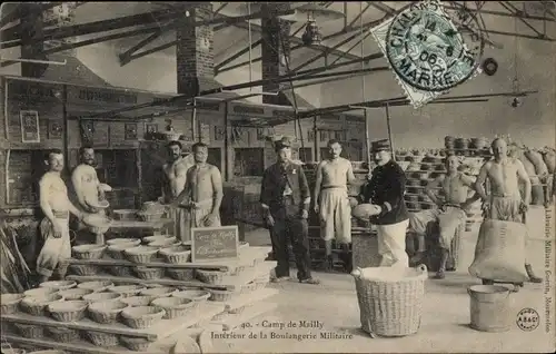 Ak Camp de Mailly, französische Militär-Bäckerei