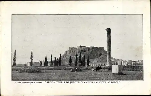 Ak Athen, Griechenland, Tempel des Olympischen Jupiter, Akropolis