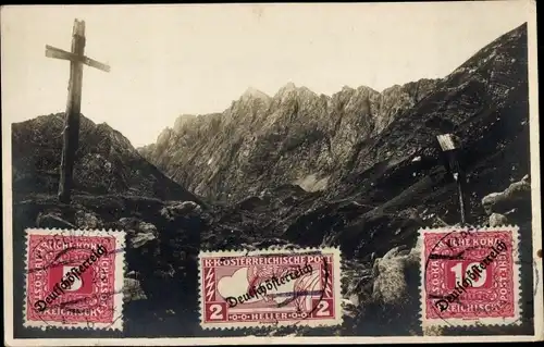 Ak Tirol, Karwendel, Lamsenjoch, Kreuz