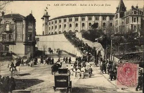 Ak Donostia San Sebastian Baskenland, Subida a la Plaza de Toros