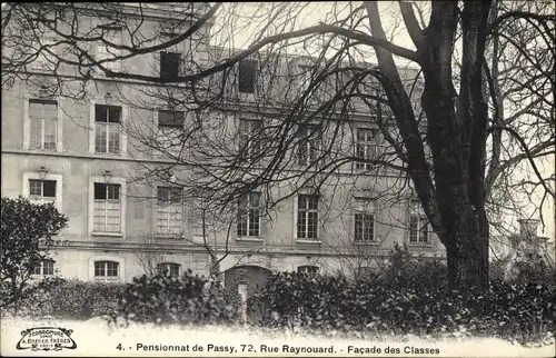 Ak Paris XVI Passy, Internat Passy, 72, Rue Raynouard