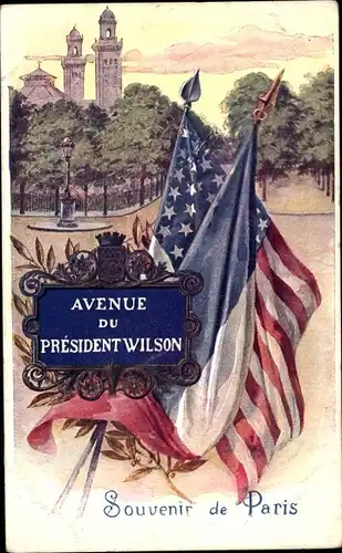 Ak Paris XVI Passy, Avenue du President Wilson