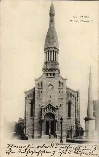 Ak Paris XVI Passy, Kirche von Auteuil