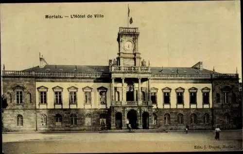 Ak Morlaix Finistère, Rathaus