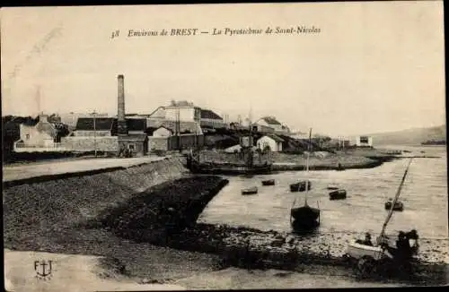 Ak Brest Finistère, Die Pyrotechnik des Heiligen Nikolaus