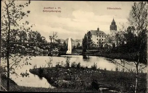 Ak Frankfurt am Main, Hohenzollernplatz, Viktoriaschule