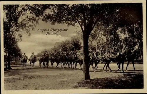 Ak Zeithain in Sachsen, Truppenübungsplatz, Kavallerie