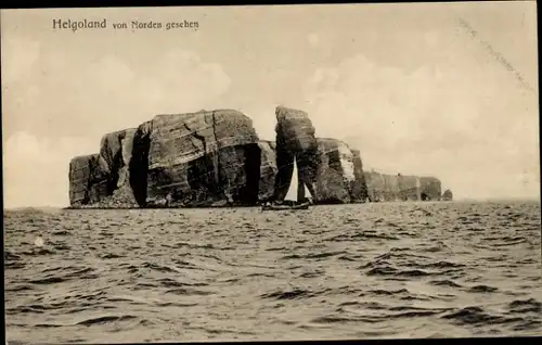 Ak Nordseeinsel Helgoland, Blick von Norden