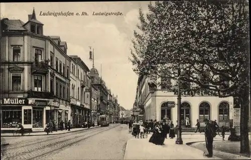 Ak Ludwigshafen am Rhein Rheinland Pfalz, Ludwigstraße