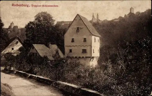 Ak Rothenburg ob der Tauber Mittelfranken, Topplerschlösschen