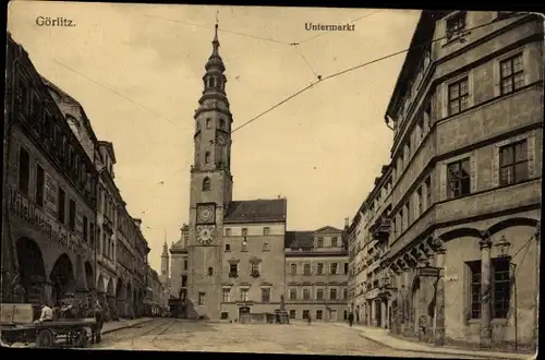 Ak Görlitz in der Lausitz, Untermarkt