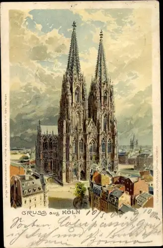 Litho Köln am Rhein, Dom