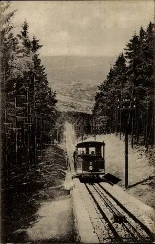 Ak Heidelberg am Neckar, Neue elektrische Bahn nach dem Königstuhl