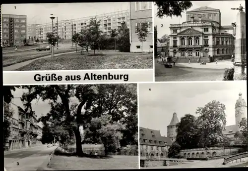 Ak Altenburg in Thüringen, Neubaugebiet Altenburg-Nord, Theater, Ernst-Thälmann-Platz