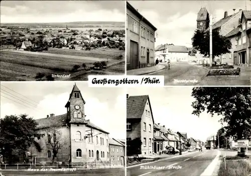 Ak Großengottern Landgemeinde Unstrut Hainich, Unterdorf, Haus der Freundschaft, Marktstraße