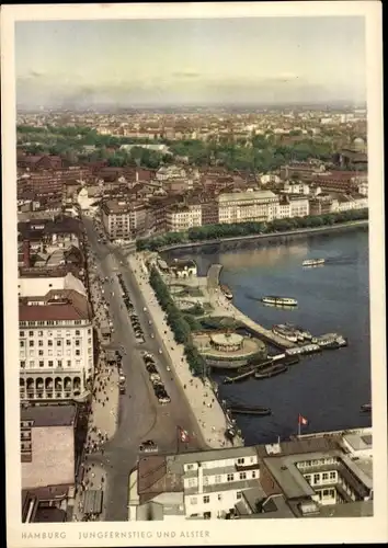 Ak Hamburg Mitte Neustadt, Jungfernstieg, Alster