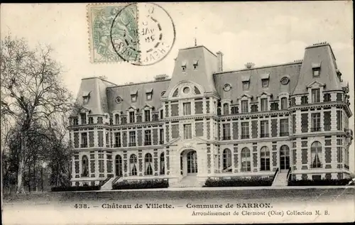 Ak Sarron Oise, Chateau de Villette