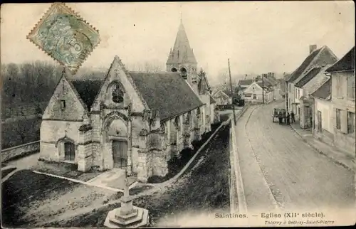 Ak Saintines-Oise, Kirche