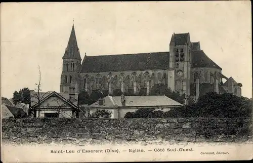 Ak Saint Leu d'Esserent Oise, Kirche