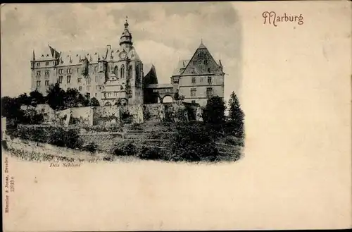 Ak Marburg an der Lahn, Schloss, Torbogen