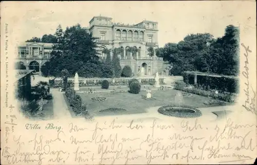 Ak Berg Stuttgart in Württemberg, Villa Berg, Park