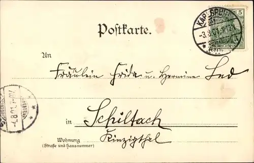 Ak Karlsruhe in Baden, Lauterberg, Schwan