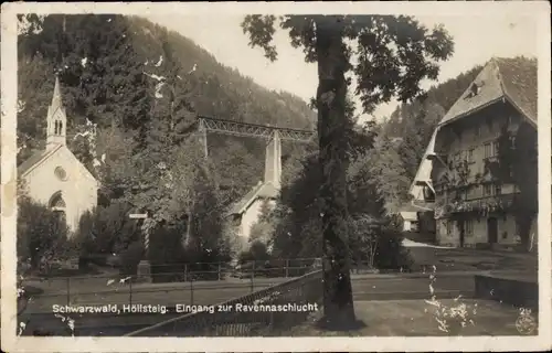 Ak Breitnau im Schwarzwald, Höllental, Höllsteig, Eingang zur Ravennaschlucht