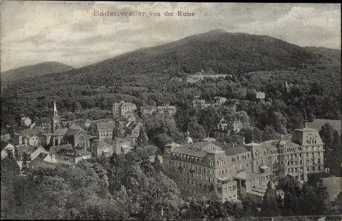 Ak Badenweiler im Schwarzwald, Blick von der Ruine, Panorama